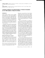 The Role of Refugia in the Recolonization of Streams Devastated by the 1980 Eruption of Mount St. Helens
