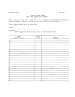 County report forms: home foods production program
