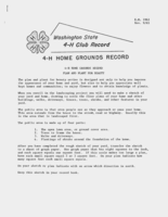 Washington state 4-H club record: 4-H home grounds record