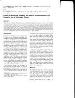 Effects of Stocktype, Shading, and Species on Reforestation of a Droughty Site in Southwest Oregon