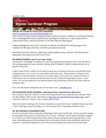 Master Gardener Program Newsletter, Summer 2009