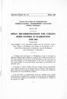 Spray recommendations for codling moth control in Washington for 1932