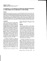A Comparison of Three Methods for Measuring Arthropod Abundance in Tundra Habitats and its Implications in Avian Ecology