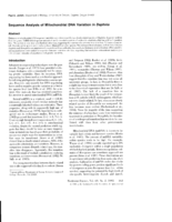 Sequence analysis of mitochondrial DNA variation in Daphnia