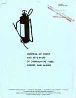 Control of insect and mite pests of ornamental trees, shrubs, and lawns for home owners