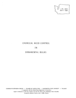 Chemical weed control in ornamental bulbs