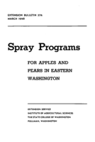 Spray programs for apples and pears in Eastern Washington