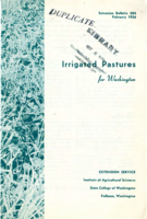 Irrigated pastures for Washington