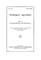 Washington agriculture: Part 5. Recommendations and resolutions