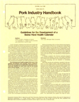 Guidelines for the development of a swine herd health calendar