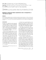 Response of Mountain Beaver (Aplodontia rufa) to Conspecifics in Their Burrow System