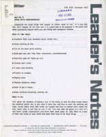 Lesson No. 6, Coping with emergencies