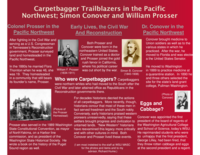 Carpetbagger trailblazers in the Pacific Northwest; Simon Conover and William Prosser