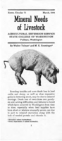 Mineral needs of livestock