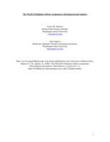 The World Civilizations library assignment: Development and analysis