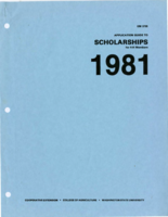 Application guide to scholarships for 4-H members, 1981