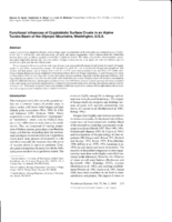 Functional influences of cryptobiotic surface crusts in an alpine tundra basin of the Olympic mountains, Washington, U.S.A