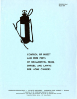 Control of insect and mite pests of ornamental trees, shrubs, and lawns for home owners