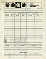 Goat production record