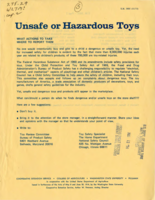 Unsafe or hazardous toys: what actions to take where to report them