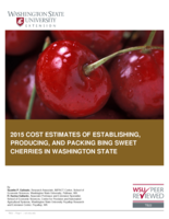 2015 cost estimates of establishing, producing, and packing Bing sweet cherries in Washington