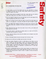 Safety suggestions for mealtime