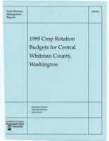 1995 crop rotation budgets for central Whitman County, Washington