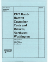 1997 Hand-harvest cucumber costs and returns, Northwest Washington