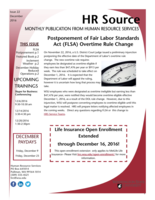 HR Source Newsletter, December 2016