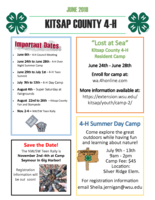 Kitsap County 4-H Newsletter, June 2018