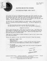 Enjoying and helping children: 4-H child care project, units I and II