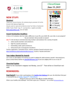 CloverGram, June 19, 2015