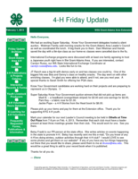 4-H Friday Update, February 1, 2013