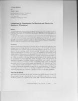 Comparison of Experimental fall Burning and Clipping on Bluebunch Wheatgrass