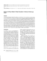 Factors limiting a bighorn sheep population in Montana following a dieoff