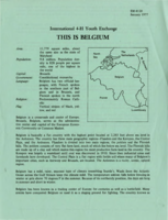 International 4-H youth exchange: This is Belgium