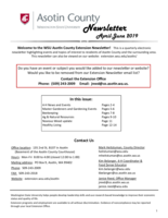 WSU Asotin County Extension Newsletter, April-June 2019