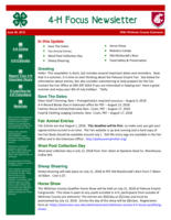 WSU Whitman County Extension 4-H Focus Newsletter, June 20, 2018