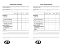 Cookie Judging Score Card