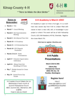 Kitsap County 4-H Newsletter, March 2018