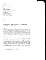 Nesting Ecology of Mourning Doves in Fruit Orchards in North-Central Washington