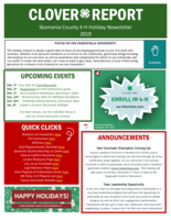 Clover Report, 2019 Holiday Newsletter