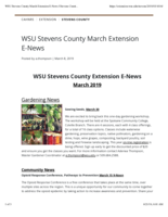 WSU Stevens County Extension Newsletter, March 2019