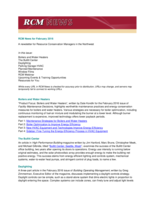 RCM News, February 2016