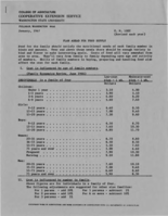 Plan ahead for food supply