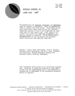 Disease control in lawn turf - 1968