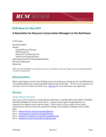 RCM News, May 2019