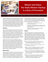 Mission and vision: The yearly mission checkup is a dose of prevention