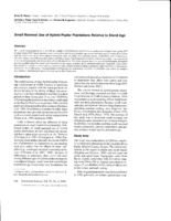 Small mammal use of hybrid poplar plantations relative to stand age