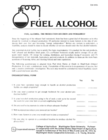 Fuel alcohol: The production decision and worksheet